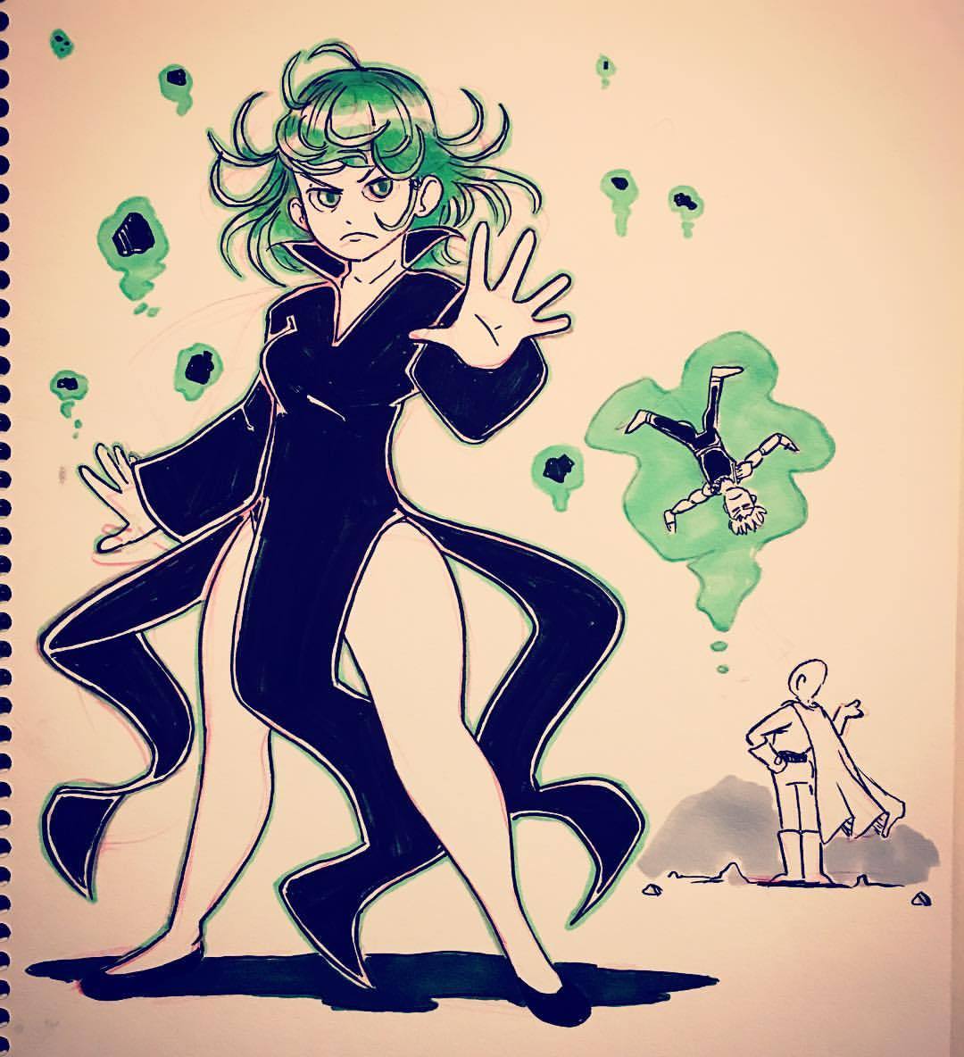 #Inktober Day 06 - Tatsumaki! #Tornado #Tasumaki #onepunchman #ONE #pyschic #inktober2016 #ink #brushpen #sketch #sketchbook #artistsoninstagram #art #seattleartist #art #artist #fanart #marker #prismacolormarkers #phons0