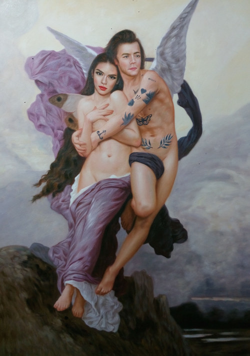 Kendall Jenner and Harry Styles Oil Painting&hellip;same&hellip;