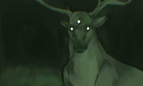 slaviiik:Three eyed-deer from across the fence