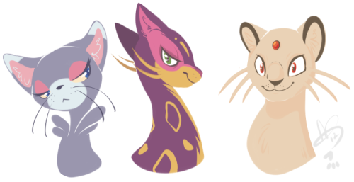 clovercoin: I wanted to draw some kitty pokemon.