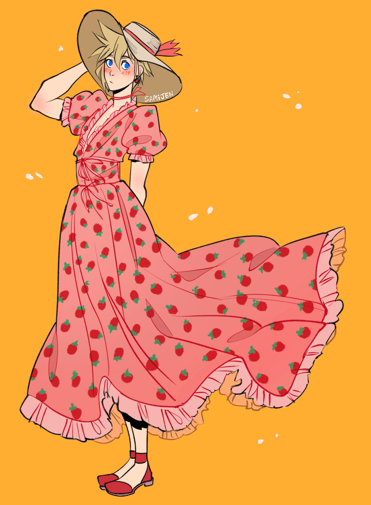 strawberry dress fanart