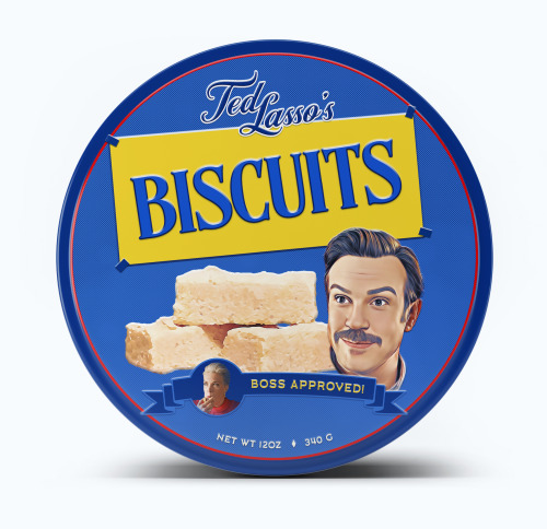 endlessblasphemy: Commemorative Ted Lasso Biscuit Tins, also on twitter—inspired by 