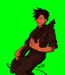 alcieart:  3rd gym band au for the hq 69min prompt!!! 