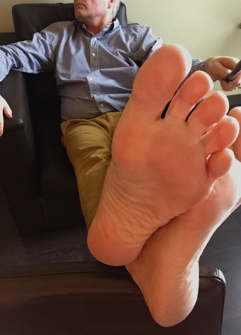Old mature feet