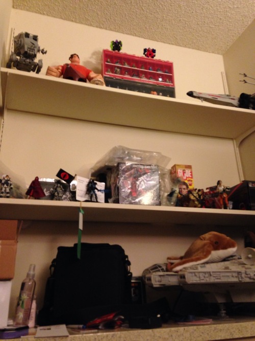 My boyfriendo hid my Lockdown and Optimus construct bots somewhere I can’t reach because I was going to put them in inappropriate poses.But now that they’re stuck up there, it’s like they’ve eloped and hanging out on top of our kreos :D