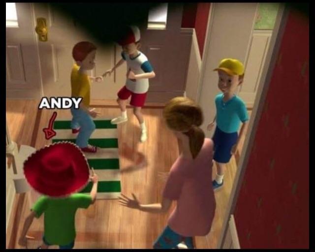 shittymoviedetails: In Toy Story (1995) all of Andy’s friends look just like him,