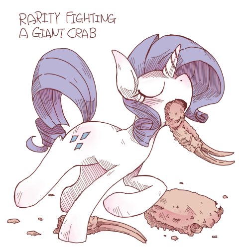 Rarity Fighting a Giant Crab! adult photos