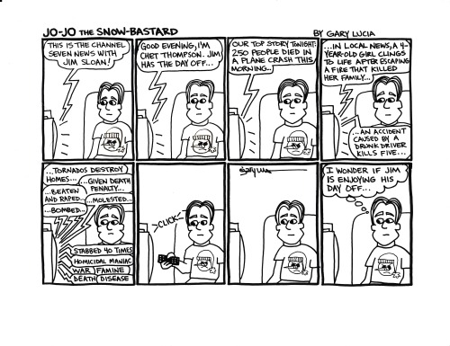 Jo-Jo the Snow-Bastard comic strip, circa 1990′s by Gary Lucia