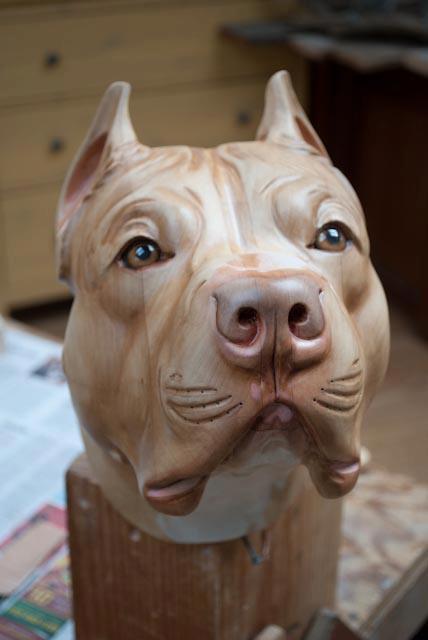 purpletabby:  Amazing carousel dogs by Tim Racer.  http://www.timracer.com/ Like the carousel carvers of 100 years past, Tim uses basswood and wooden dowels instead of nails that would one day rust.