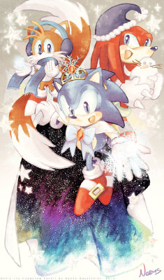 sonicysuchillydog:  Sonic’s Winter Dream by MissNeens 