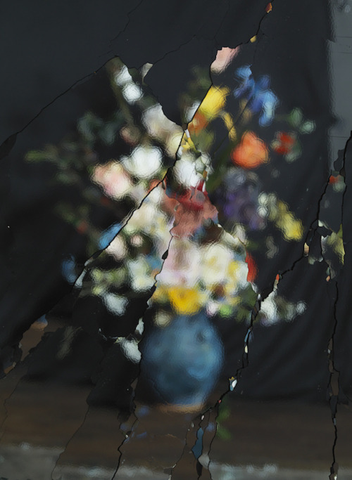 culturenlifestyle:  Lush Flower Bouquet Reflected on a Broken MirrorIsraeli photographer Ori Gersht creates a psychedelic photography series, which includes an unconventional tool: a broken mirror. Entitled, On Reflection, the series uses plastic and