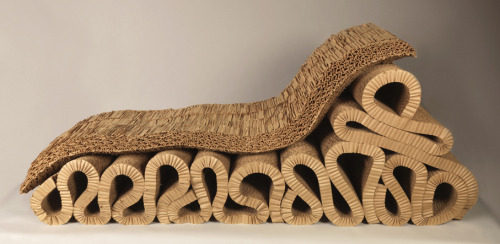 Frank O. Gehry, Bubbles chaise longue, 1988. Cardboard. USA. Via Cooper Hewitt. Read more here