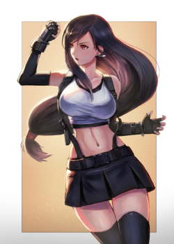 animepopheart:★ 黒井ススム |  FF7Rティファ  ☆ ⊳ tifa (final fantasy vii) ✔ republished w/permission ⊳ visit my fb / insta / twitter / blog