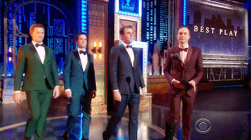 Andrew Rannells, Matt Bomer, Zachary Quinto, And Jim Parsons (from The Boys In The Band) Present At The