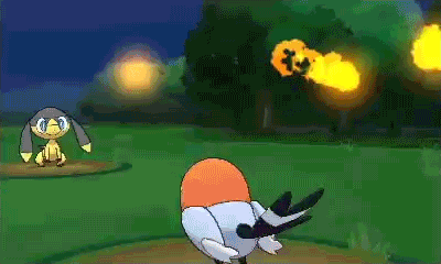 tinycartridge:  Diagonal movement, Froakie car, and Gogoat swag GIFs from the new Pokémon