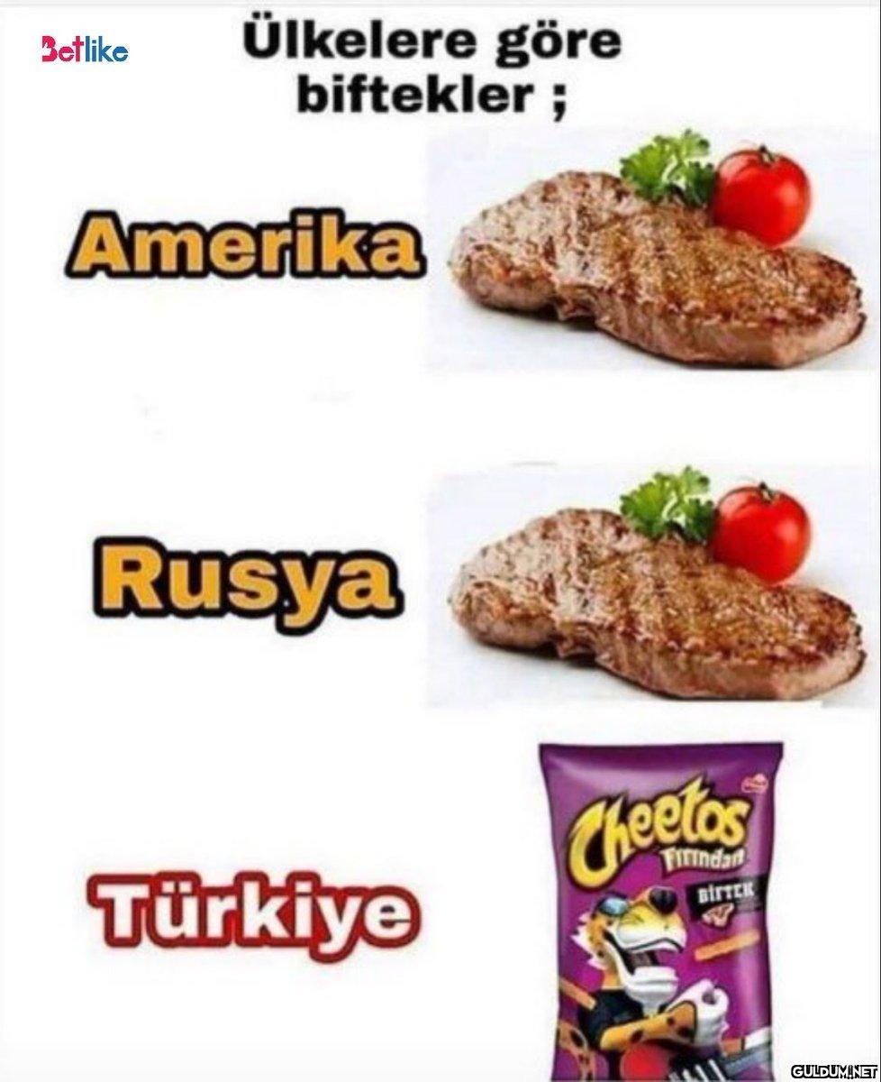 Betlike Ülkelere göre...