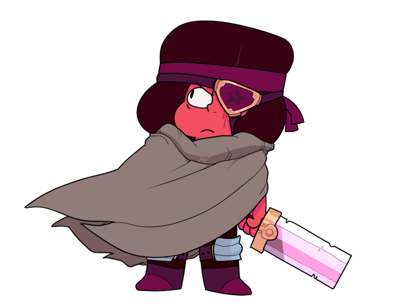 Cartoon characters, I guess? I sort of default to swords and cloaks after that.