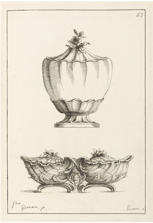 Sugar bowl and salt celler, 1748 via: Cooper Hewitt / https://collection.cooperhewitt.org/objects/18