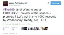 RELEVANT TO YOUR INTERESTS. Go to Twitter NOW and RT RT RT!!! #the100