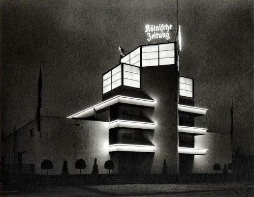 danismm:  Cologne newspaper building, Germany 1928. Arch. Werner Mantz.