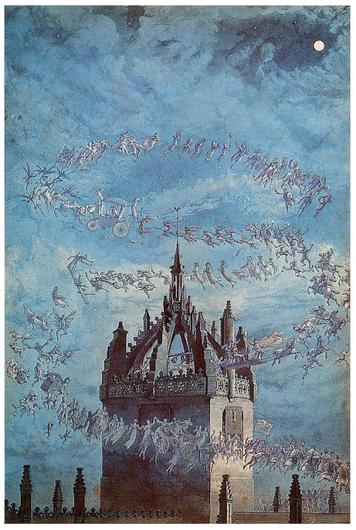 hideback: Charles Altamont Doyle (English, 1832 – 1893) Saint Giles: Residual ghosts evoked by