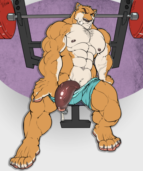 grimfaust: “bro, you just gonna stare all day or help me rep this out?” big handsome liftin teefs @Tuskerino  