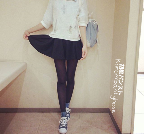 kurumipantyhose:super cute outfit ♥(ˆ⌣ˆԅ)