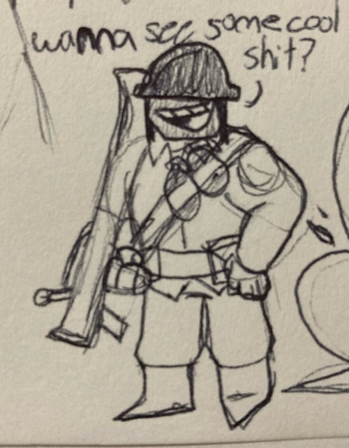 Side View Practice Featuring The Tf2 Mercs + Other Doodles (i Kinda Fucked Up On Scout And Soldier Cause
