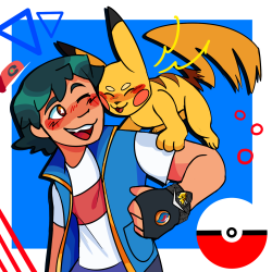 ultraguardians:ash and pikachu ash and pikaa :3 