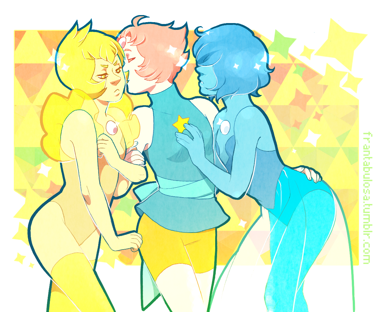 frantabulosa:  I said I was gonna draw the Pearls smooching and I did! My patreons