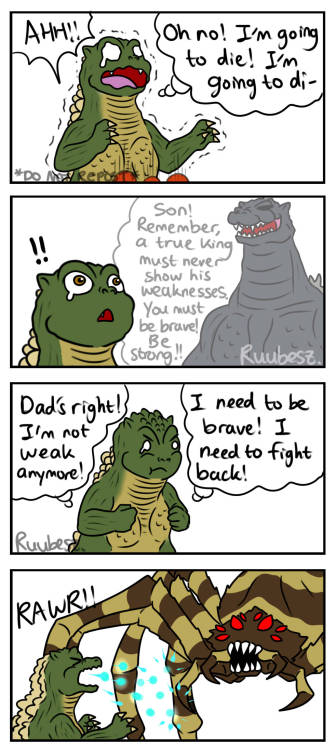 ruubesz-draws: Little Godzilla Junior is growing up so fast! He’s going to be just like his fa