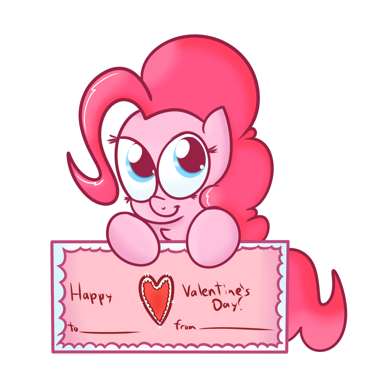 mrdegradation:Pink pony for valentine’s day! Original version.D’aww ^w^