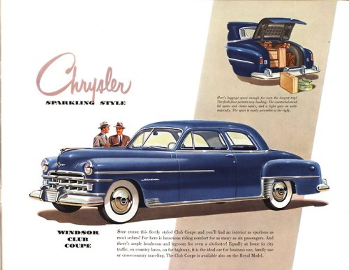 The AACA Library is auctioning off a 1950 Chrysler:Looking for a fun fifties driver? This lovely 195