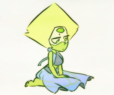kowskie:  Someone asked for Peridot in Lapis’ dress 