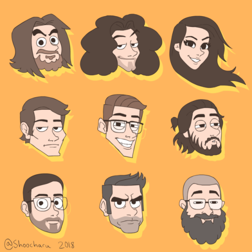 So many faces! Not enough space! Maybe I’ll make more. Here are as many Grumps as I could fit drawn 
