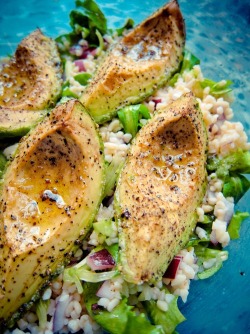 healthyhappymind:  Roasted Avocado Over Mixed