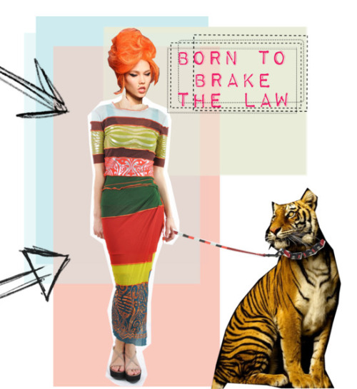 “born to brake the law” in our Jean Paul Gaultier tattoo dress now in our shop at TaiJay