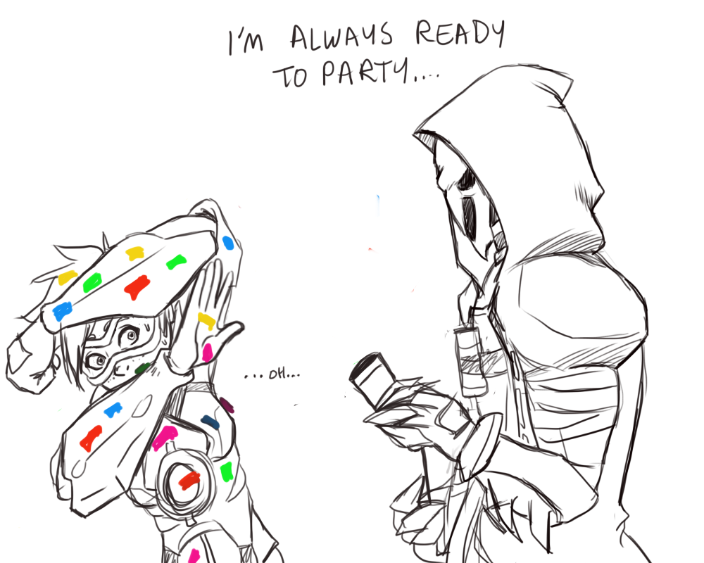 honey-blush:  I realized something while drawing Reaper….. why does he have shotgun