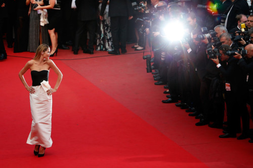 Doutzen Kroes (in Dior) attends the ‘Sicario’ premiere at the 68th annual Cannes Film Festival on Ma