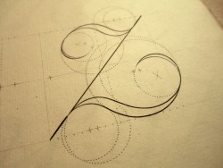 typeworship:Z proportionsThis fabulously constructed letter was photographed by Becca Hirsbrunner at The Grolier Club. Interesting that every element but the diagonal bar can be rationalised in this way.“The Grolier Club is a private club and society