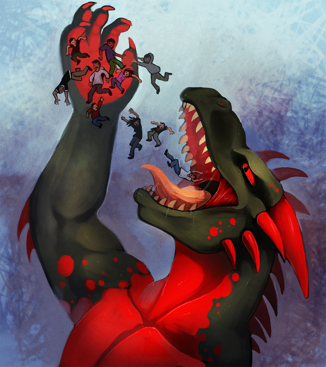 dragon-noms:  Black Dragon Vore Spotlight SFW version for @caractacusiv!  Tongue