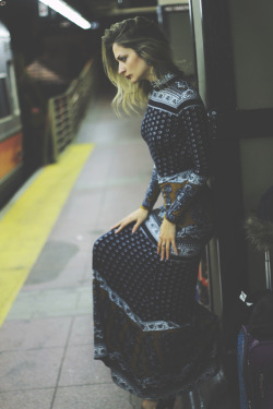 Theresa Manchester waiting at Grand Central Station William Joseph photography