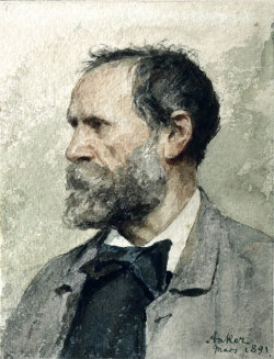 Self-portrait in profile, left, 1891, Albert