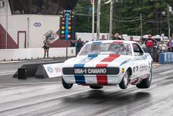 enginedynamicsinc:  A UFO has been sighted at the dragstrip! Bruce Larson on the launch.