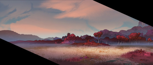 One last group of backgrounds from Scent of Prey. I had originally pitched this sequence as a red fo