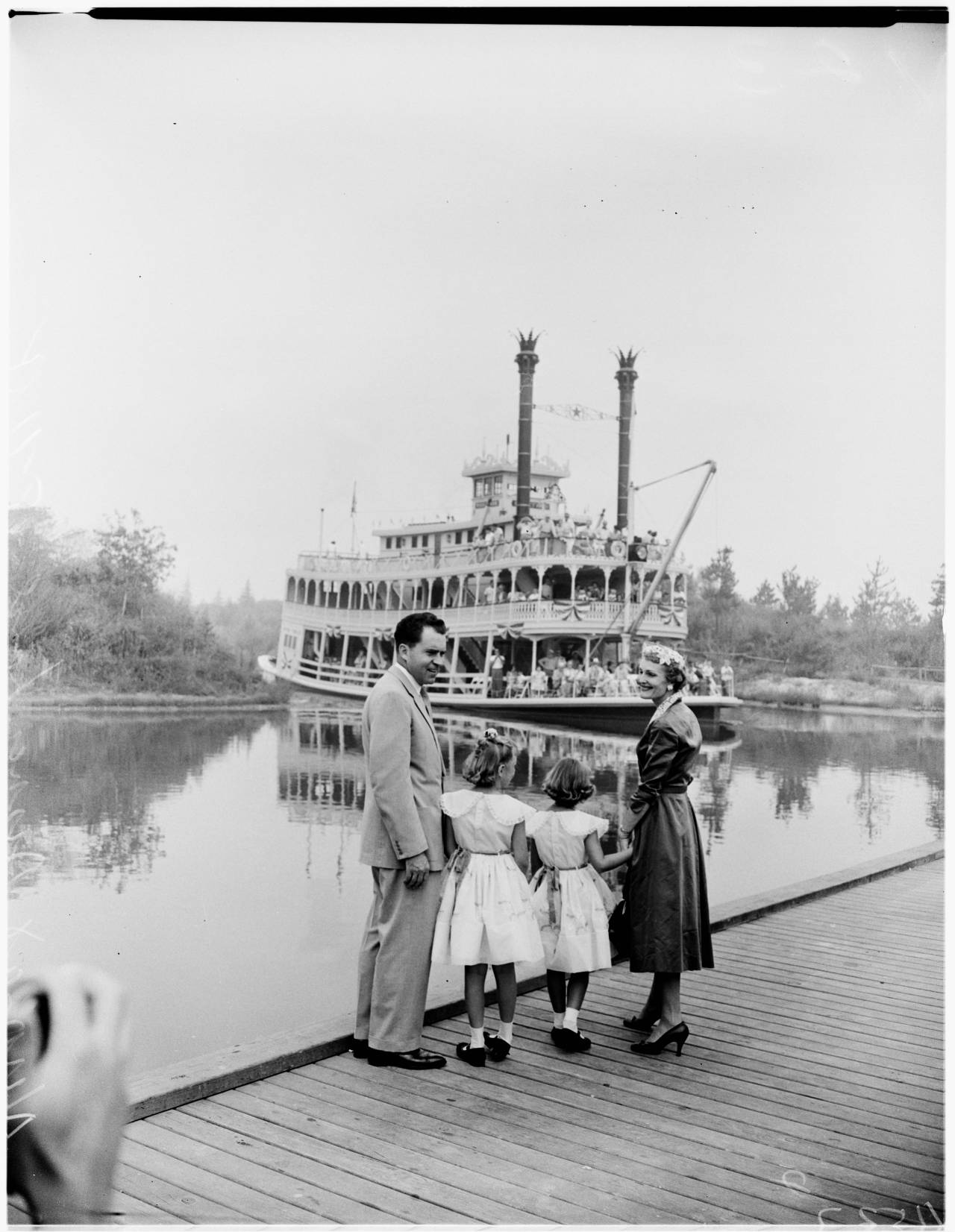 gameraboy:  On August 11, 1955. Vice President Richard M. Nixon visited Disneyland