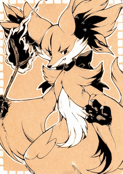 mieau:  Fennekin evolution line cards from last month ~ 