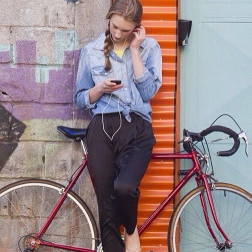 Finding the right playlist to go with the cycle chic style