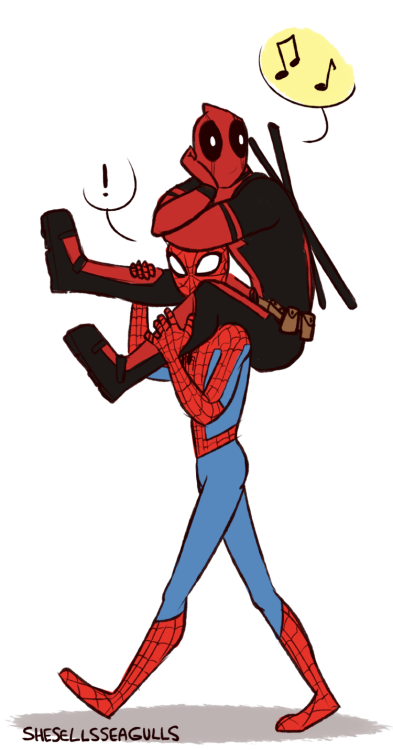 shesellsseagulls:  super spidey strength = super spidey shoulder rides 
