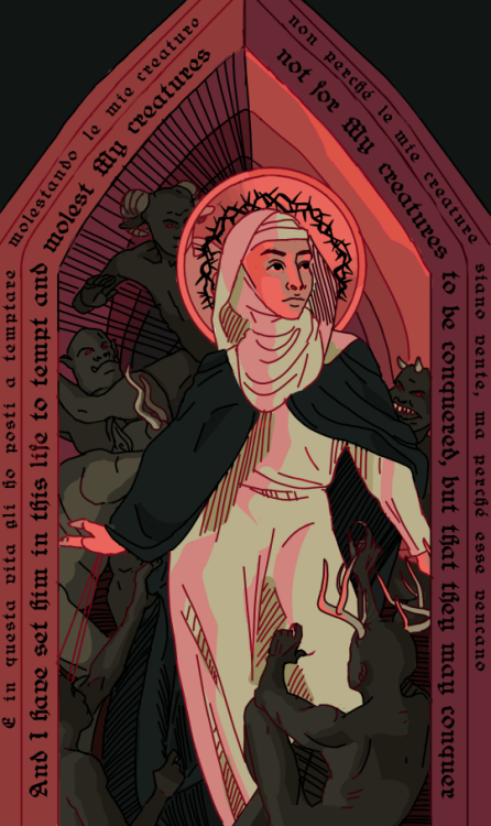 saint catherine of siena. here’s to conquering our demons in 2021